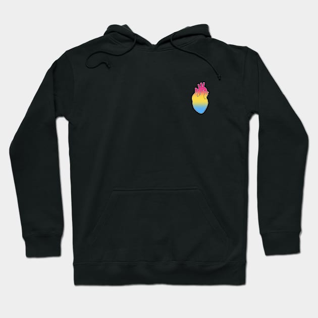 Pan Pride Heart Hoodie by bbarhorst_art